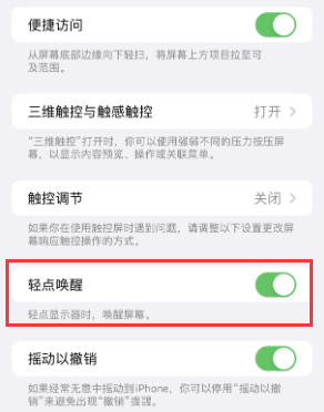 沈丘苹果授权维修站分享iPhone轻点无法唤醒怎么办 