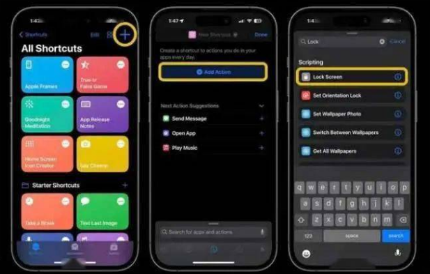 沈丘苹果14锁屏维修店分享iPhone14升级iOS16.4后如何创建锁屏快捷方式 